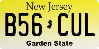 NJ license plate B56CUL