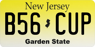 NJ license plate B56CUP
