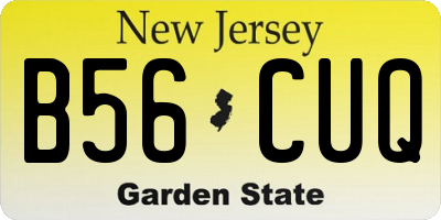 NJ license plate B56CUQ