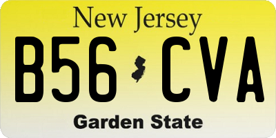 NJ license plate B56CVA