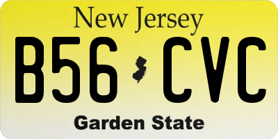 NJ license plate B56CVC
