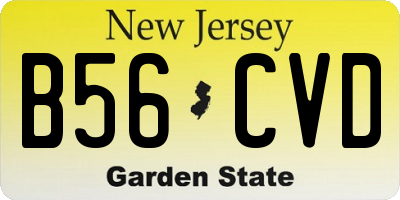 NJ license plate B56CVD
