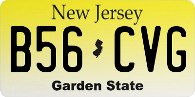 NJ license plate B56CVG