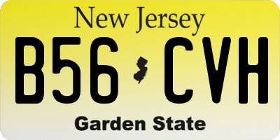 NJ license plate B56CVH