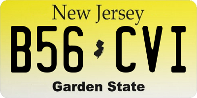 NJ license plate B56CVI