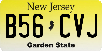 NJ license plate B56CVJ