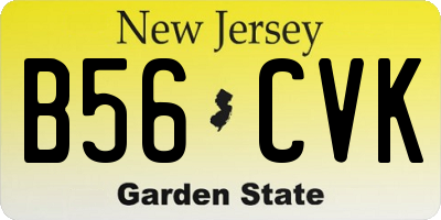NJ license plate B56CVK