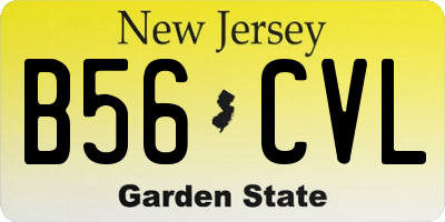 NJ license plate B56CVL