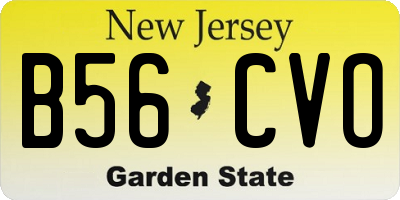 NJ license plate B56CVO