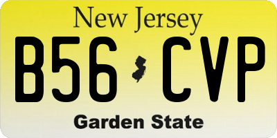 NJ license plate B56CVP
