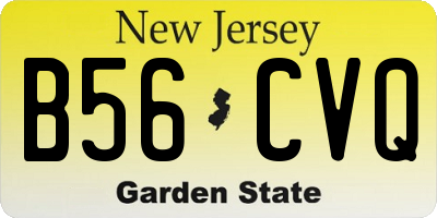 NJ license plate B56CVQ