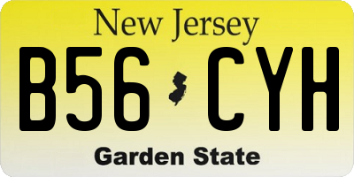 NJ license plate B56CYH