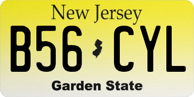 NJ license plate B56CYL