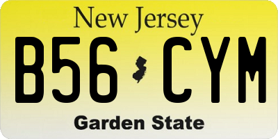 NJ license plate B56CYM