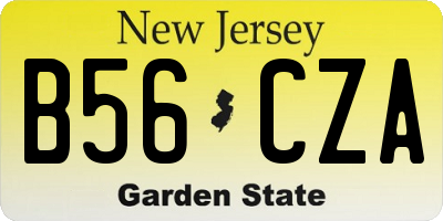 NJ license plate B56CZA