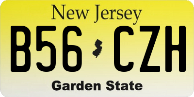 NJ license plate B56CZH