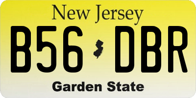 NJ license plate B56DBR