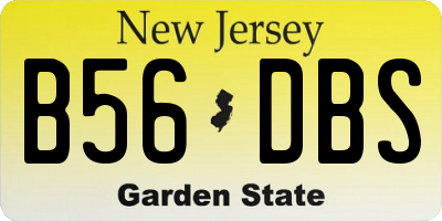 NJ license plate B56DBS