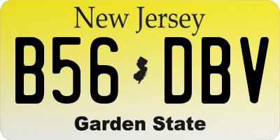 NJ license plate B56DBV