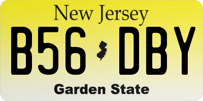 NJ license plate B56DBY