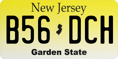 NJ license plate B56DCH