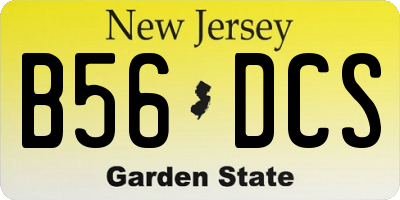 NJ license plate B56DCS