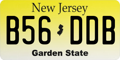 NJ license plate B56DDB
