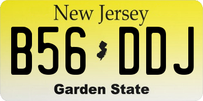 NJ license plate B56DDJ