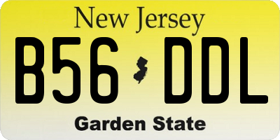 NJ license plate B56DDL