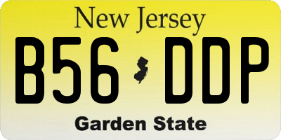 NJ license plate B56DDP