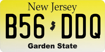 NJ license plate B56DDQ
