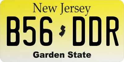 NJ license plate B56DDR