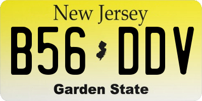 NJ license plate B56DDV