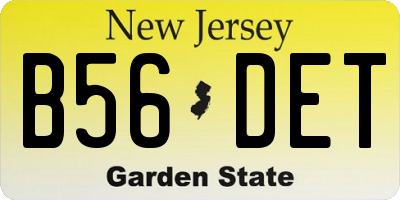 NJ license plate B56DET