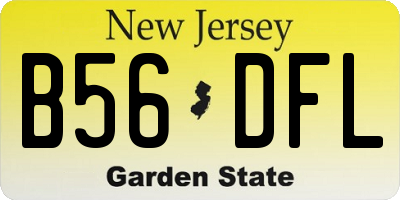 NJ license plate B56DFL
