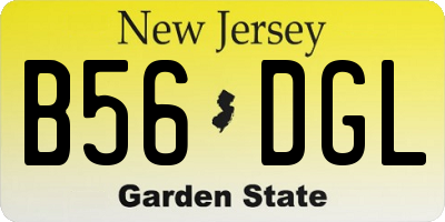 NJ license plate B56DGL