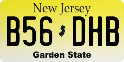 NJ license plate B56DHB