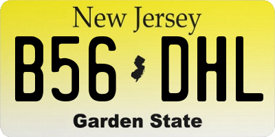NJ license plate B56DHL