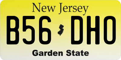 NJ license plate B56DHO