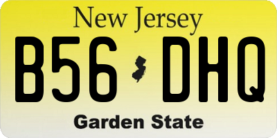 NJ license plate B56DHQ