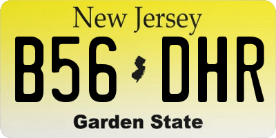 NJ license plate B56DHR