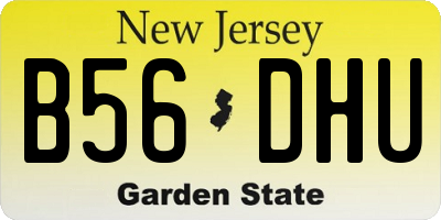 NJ license plate B56DHU