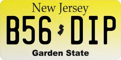 NJ license plate B56DIP