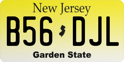 NJ license plate B56DJL