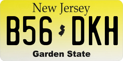 NJ license plate B56DKH