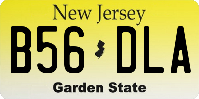 NJ license plate B56DLA