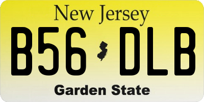 NJ license plate B56DLB