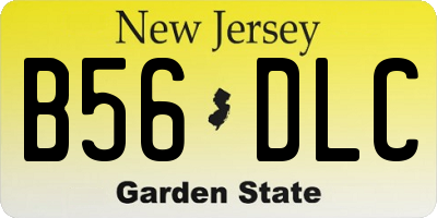NJ license plate B56DLC