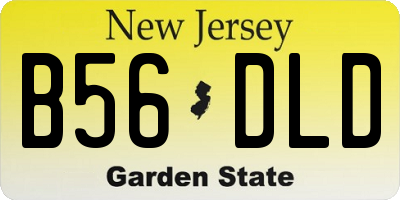 NJ license plate B56DLD