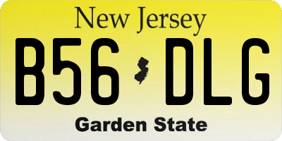 NJ license plate B56DLG